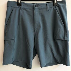 32 Degrees Cool Men’s 34 Tech Cargo Shorts Golf Chino Stretch Bluish Gray